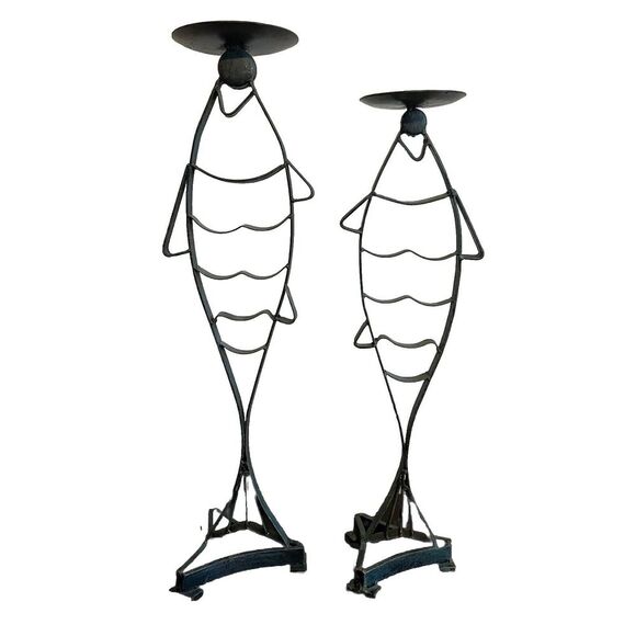 Set Of 2 Metal Art Fish Designed 21